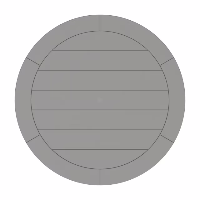 Polywood Nautical Trestle 60" Round Counter Table