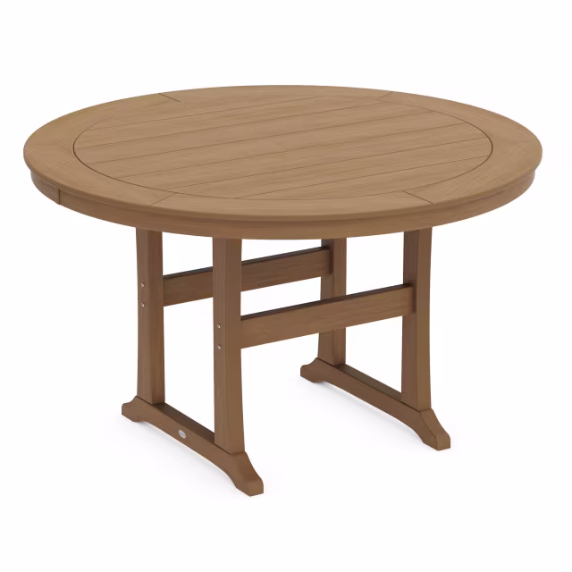 Polywood Nautical Trestle 60" Round Counter Table