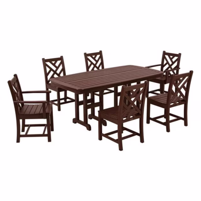 Polywood Chippendale 7-Piece Rectangular Dining Set