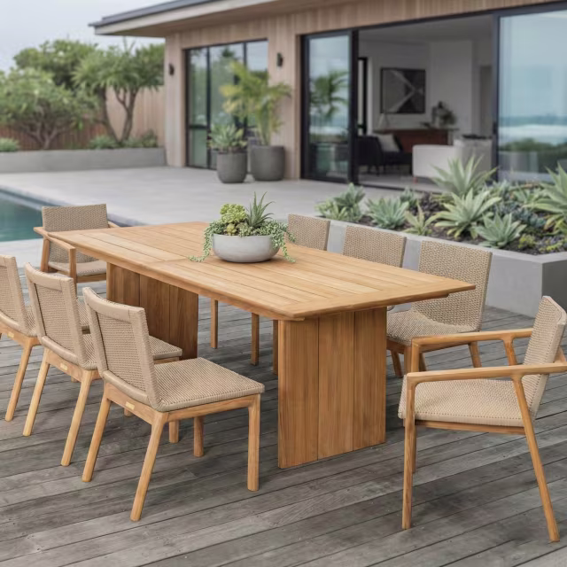 Kingsley Bate Cortona 96" Teak Rectangular Dining Table