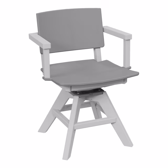Seaside Casual SYM Recycled Polymer Swivel Dining Armchair