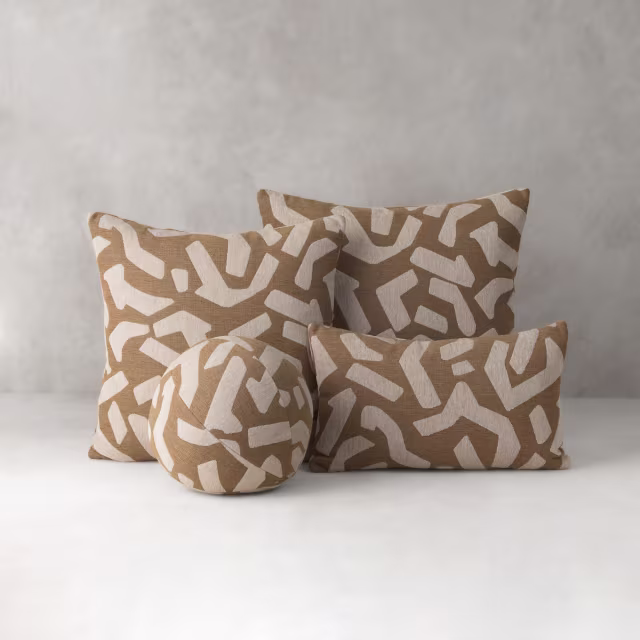 Elaine Smith 12" Fascination Caramel Orb Outdoor Pillow