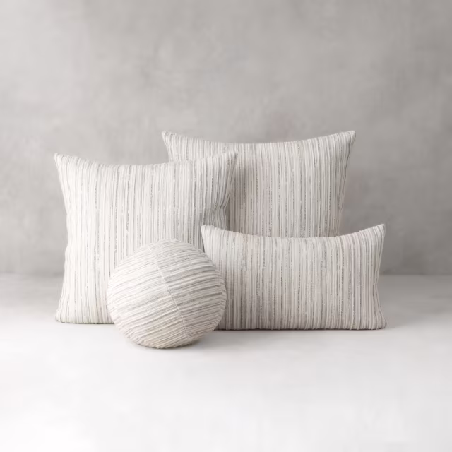 Elaine Smith 12" Luxe Stripe Pebble Orb Outdoor Pillow