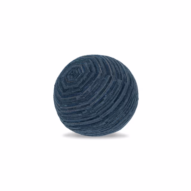 Elaine Smith 12" Luxe Stripe Indigo Orb Outdoor Pillow