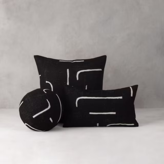 Elaine Smith 12" Instinct Ebony Orb Outdoor Pillow
