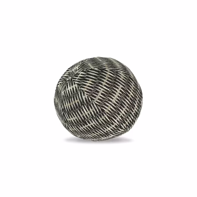 Elaine Smith 12" Intertwine Ebony Orb Outdoor Pillow