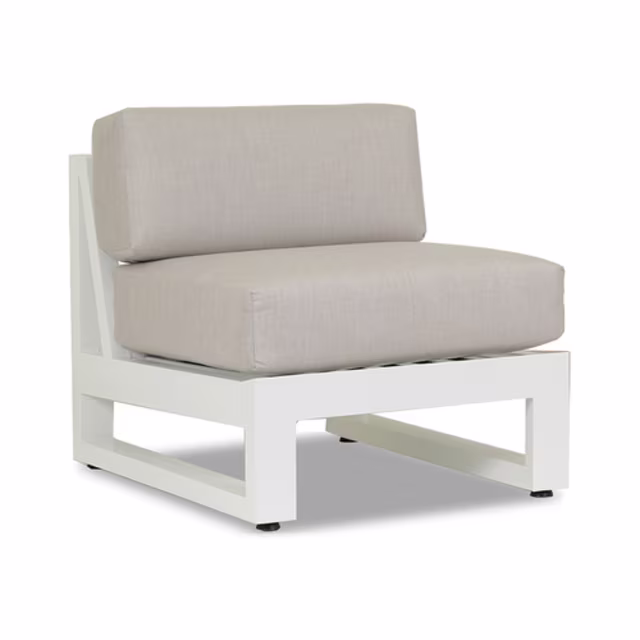 Sunset West Newport Aluminum Armless Outdoor Sectional Unit Replacement Cushion