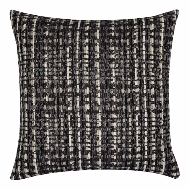 Elaine Smith 20" x 20" Channel Noir Sunbrella Outdoor Pillow
