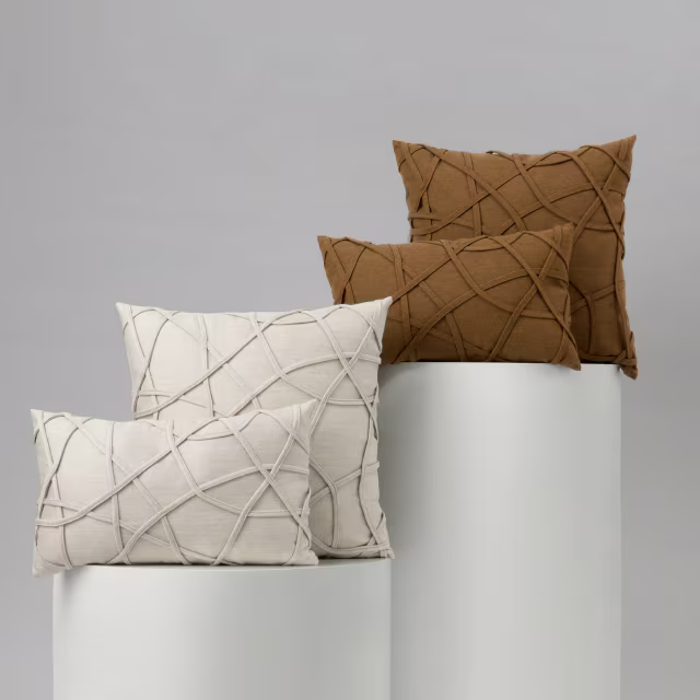 Elaine Smith 20" x 12" Illusion Linen Sunbrella Outdoor Pillow