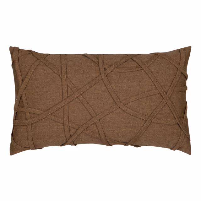 Elaine Smith 20" x 12" Illusion Teak Sunbrella Outdoor Pillow