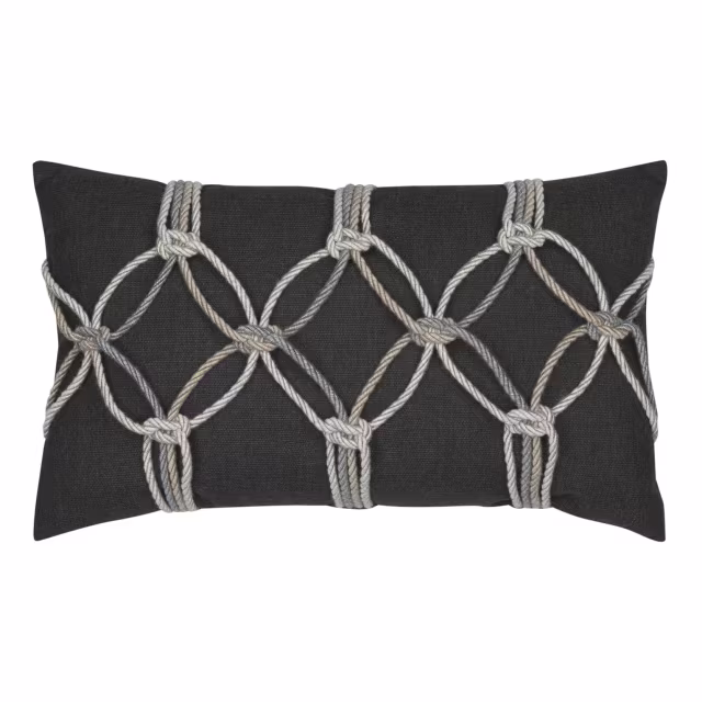 Elaine Smith 12" x 20" Carbon Rope Sunbrella Outdoor Pillow