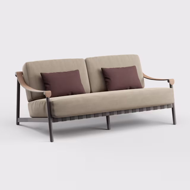 Danao Living Hudson Aluminum Loveseat