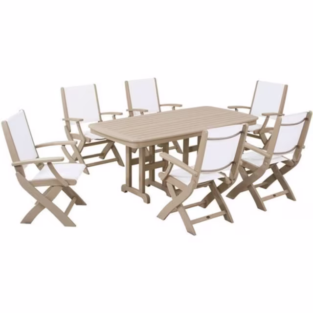 Polywood Coastal 7-Piece Rectangular Dining Set