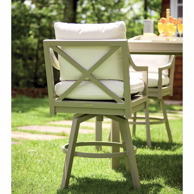 Lane Venture Susanna Aluminum Swivel Bar Armchair