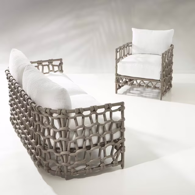 Bernhardt Exteriors Nodi Woven Rope Sofa