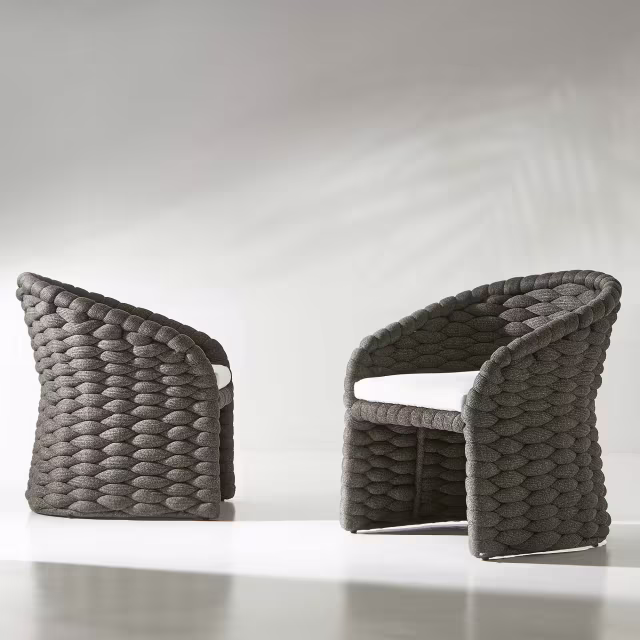 Bernhardt Exteriors Salinas Woven Dining Armchair