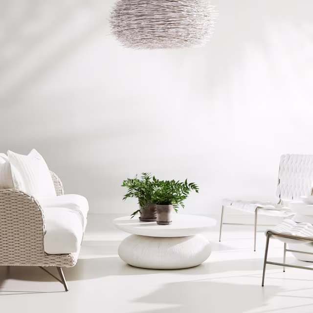 Bernhardt Exteriors Corsica 32" Stonecast Round Cocktail Table