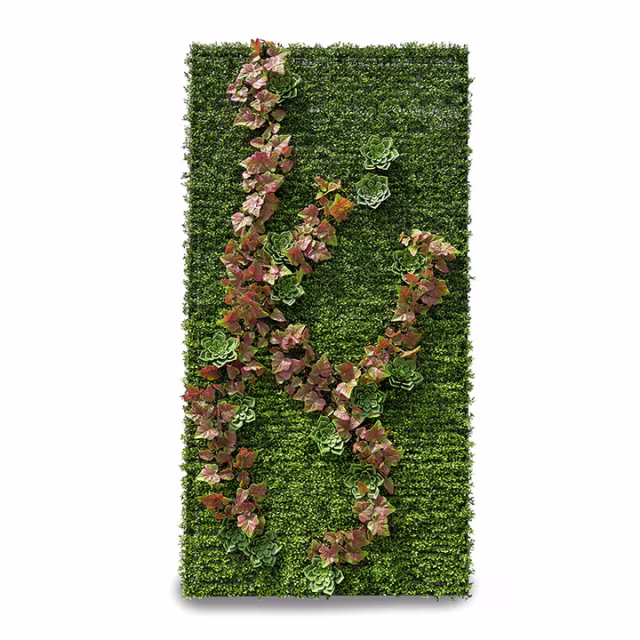Enduraleaf Faux 4' x 8' Green Wallscape Kit - Tea Leaf, Ivy, Succulents