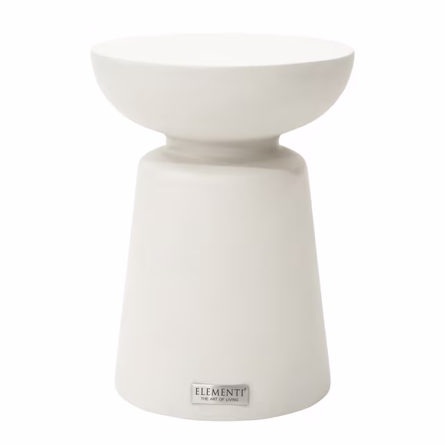 Elementi Home Kylix 14" GFRC Round Side Table