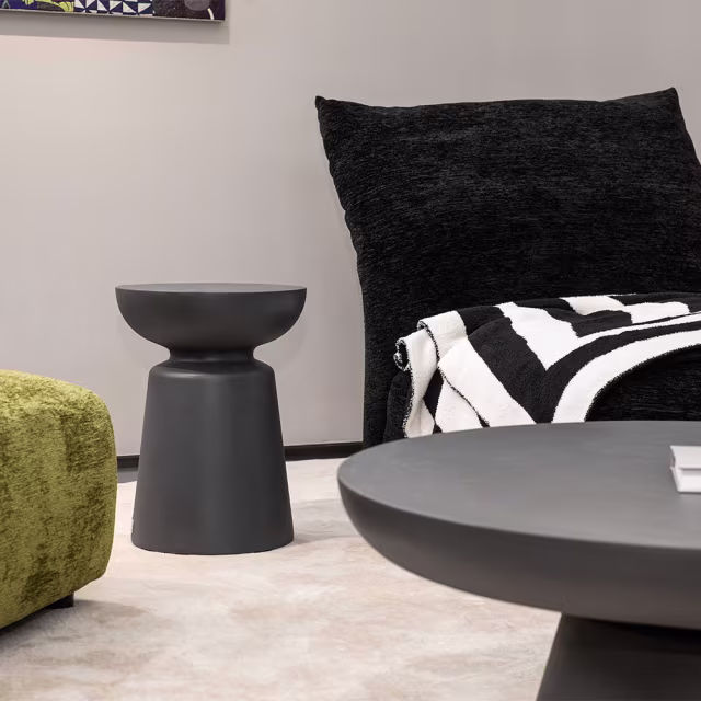Elementi Home Kylix 34" GFRC Round Coffee Table