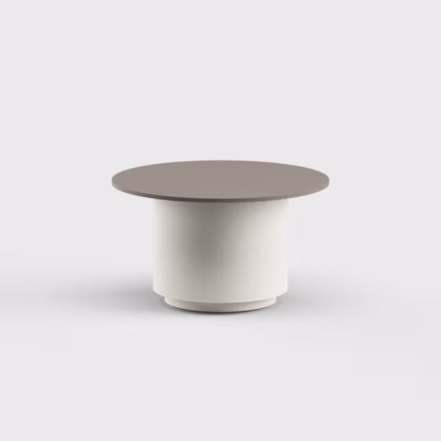 Danao Living Mercer 26" Aluminum Low Round Side Table