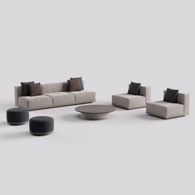 Danao Living Mercer 23" Upholstered Pouf