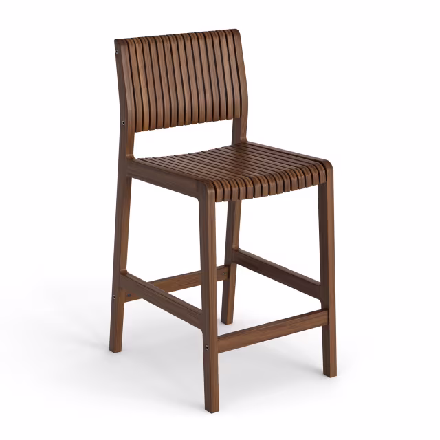 Jensen Outdoor Innova Allure Ipe Wood Counter Side Chair