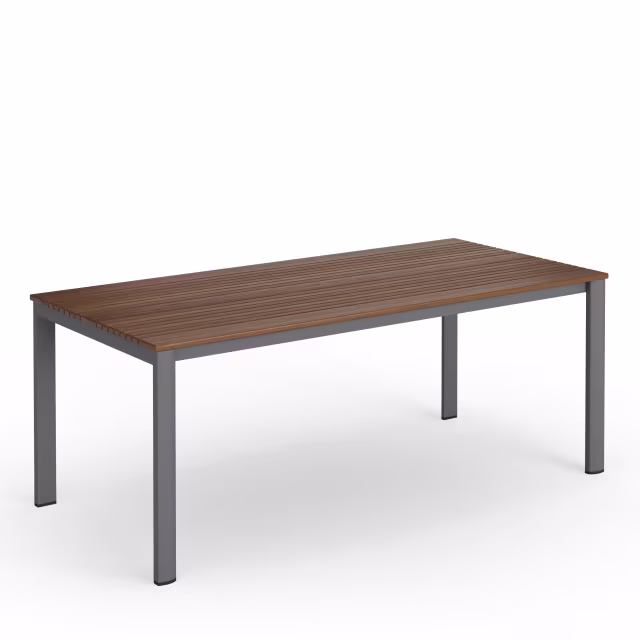 Jensen Outdoor Foundations Mesa 86" Ipe Wood Rectangular Dining Table