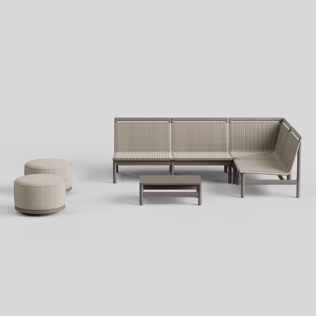 Danao Living Montauk Woven/Aluminum Corner Sectional Unit
