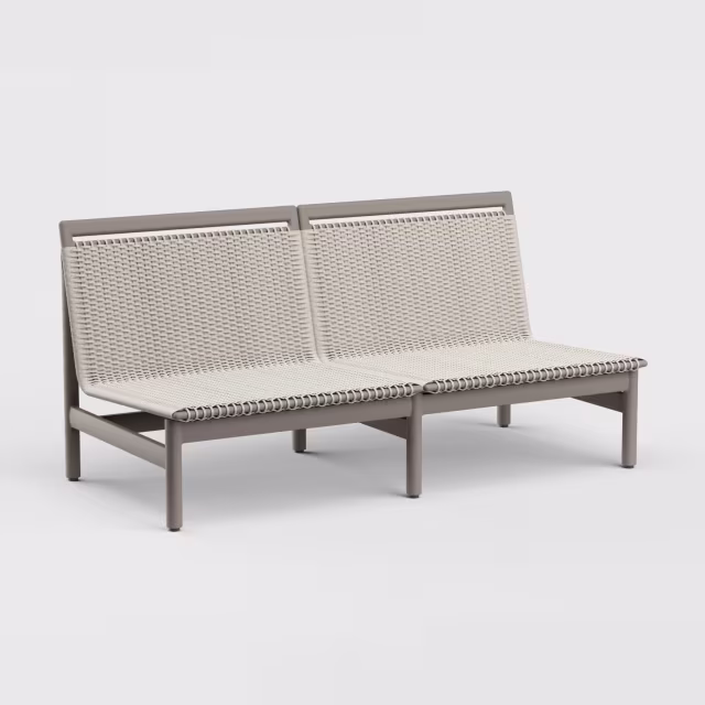 Danao Living Montauk Armless Woven/Aluminum Loveseat