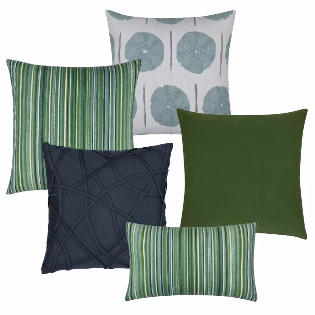 Elaine Smith Nature 5-Piece Sunbrella Outdoor Pillow Set