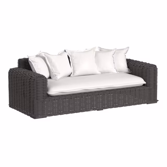 Sunset West Cabo Wicker Loveseat Replacement Cushion