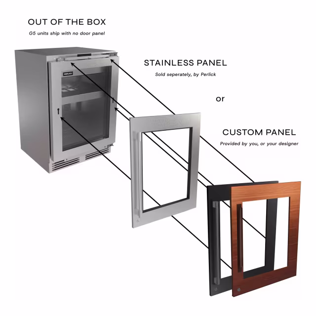 Perlick G5 Luxe Series 15" Glass Door Outdoor Beverage Center