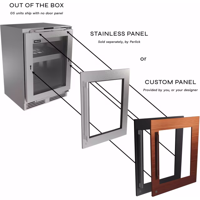 Perlick G5 Series 24" Glass Door Outdoor Beverage Center