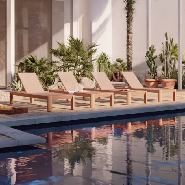 Woodard Beau Sling Chaise Lounge