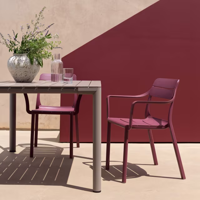 Nardi Tevere/Cassia 7-Piece Extending Rectangular Patio Dining Set