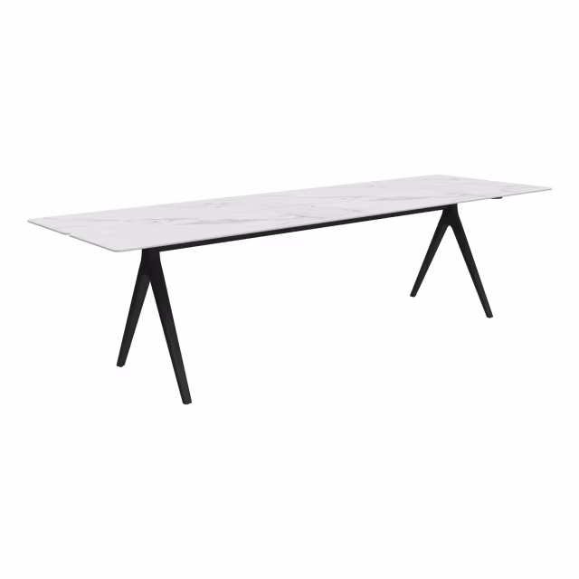 Gloster Split 110" Ceramic Rectangular Dining Table