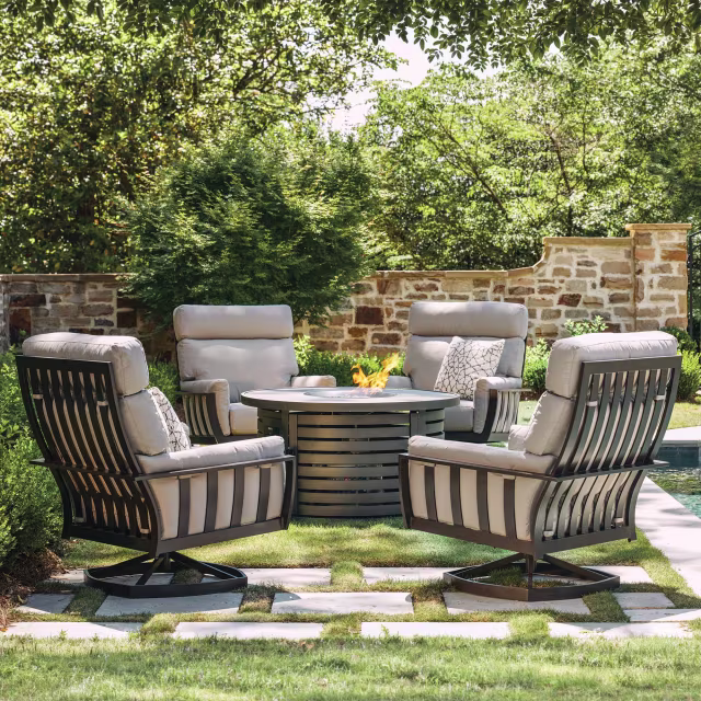 Lane Venture Smith Lake Luxe Aluminum Swivel Rocker