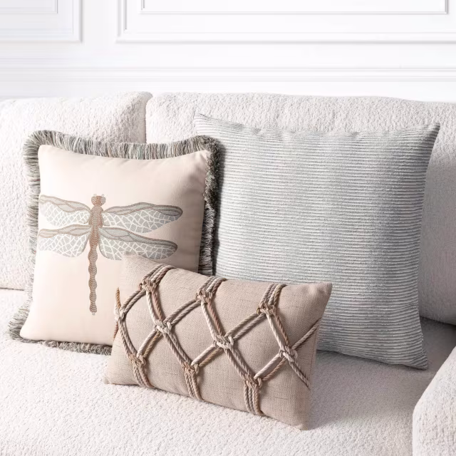 Elaine Smith 20" x 12" Acacia Rope Outdoor Pillow