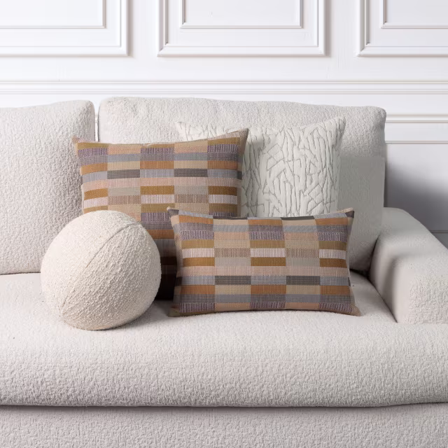Elaine Smith 20" x 12" Mosaic Amber Outdoor Pillow