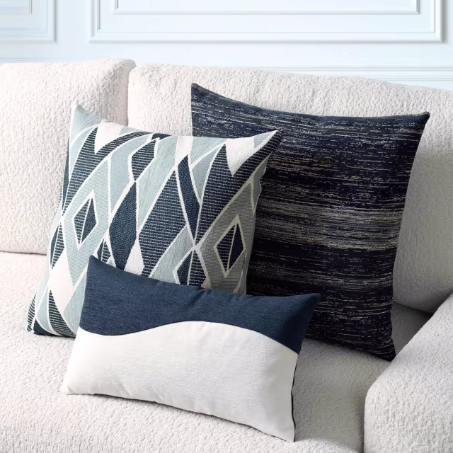 Elaine Smith 22" x 22" Facet Lapis Outdoor Pillow