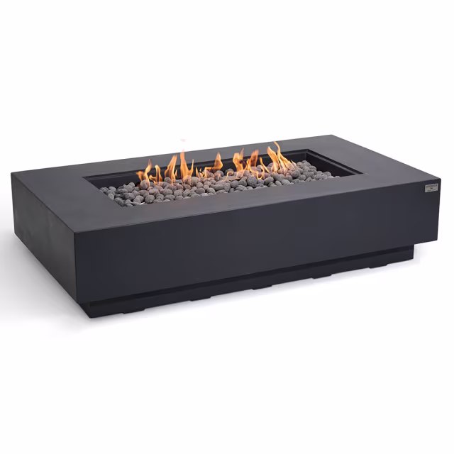Elementi Pro Ravello 72" Rectangular Concrete Gas Fire Table