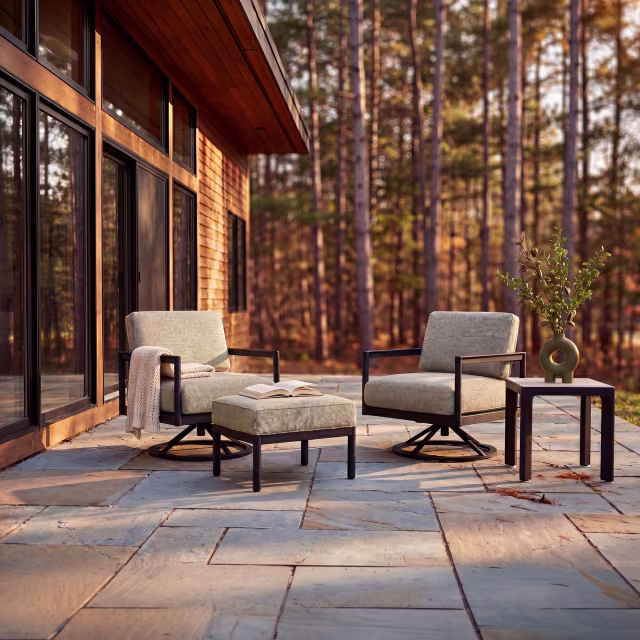 Woodard Brook Aluminum Ottoman