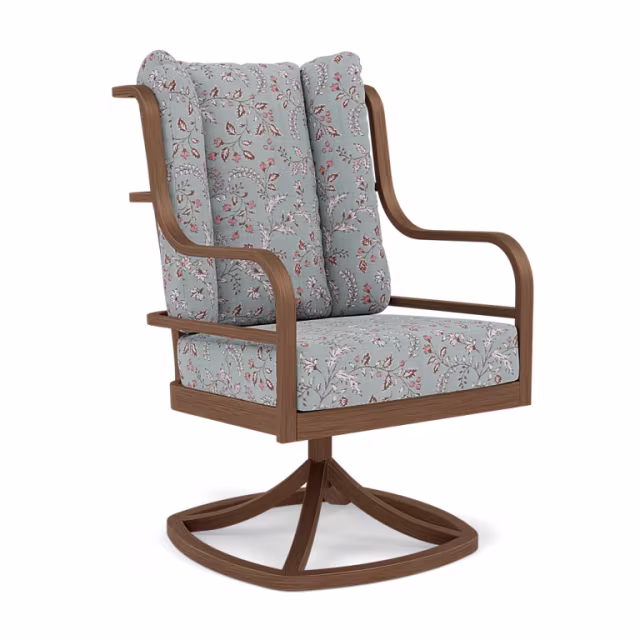 Woodard Brit Aluminum Swivel Dining Armchair