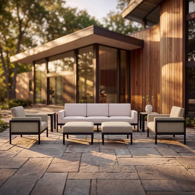 Woodard Brook Aluminum Sofa