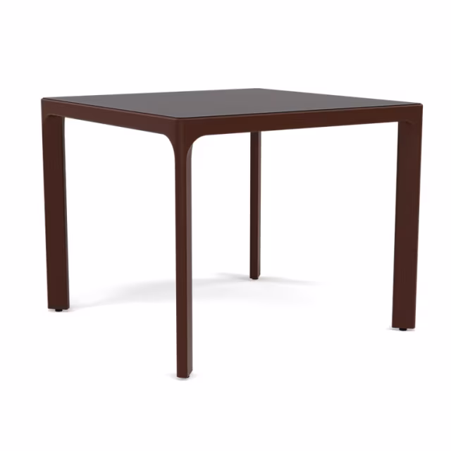 Woodard Profile 36" Aluminum Square Dining Table - Stone Top
