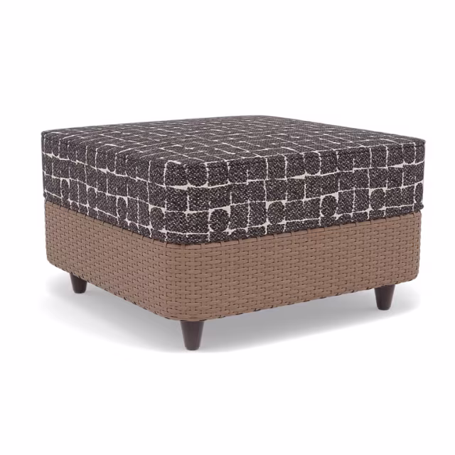 Woodard Mingle Woven Ottoman