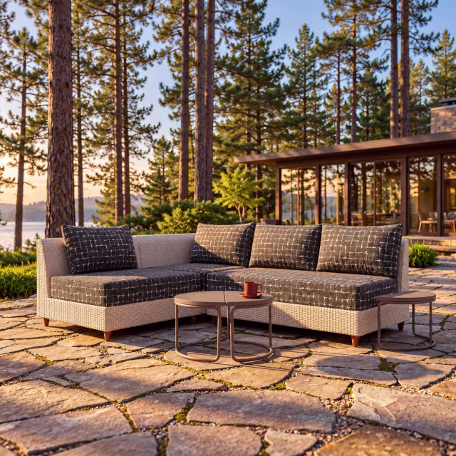 Woodard Mingle Woven Loveseat