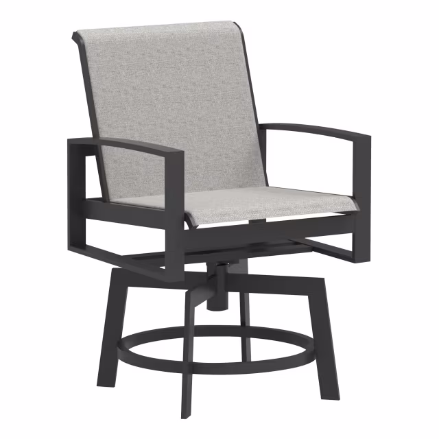 Lane Venture Bonavista Sling Swivel Counter Stool with Arch Arm