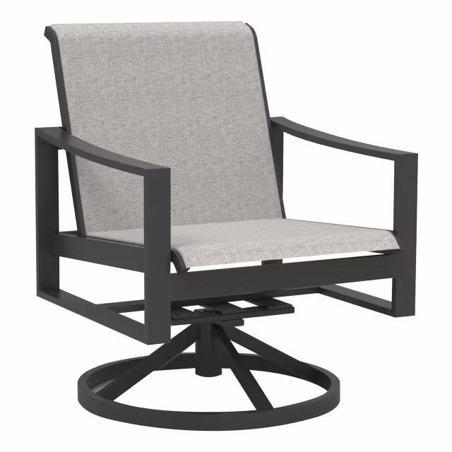 Lane Venture Bonavista Sling Swivel Dining Armchair with Slope Arm